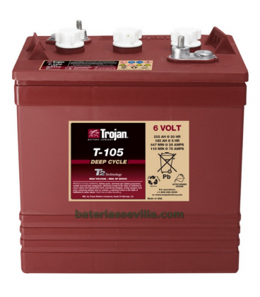 Batería Trojan T-105 6v 225ah baterias sevilla
