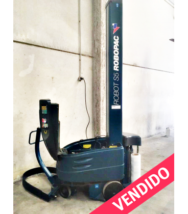 Robot Robopac S5 Envolvedora autopropulsada de palets Filmadora Enfardadora Bateria y cargador 24v vendida