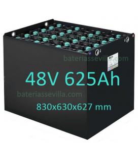 Batería Tracción 48V 625Ah Midac 830x630x627 5MDL125