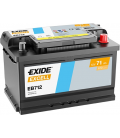 Bateria arranque EXIDE Excell 12V 71Ah 670A EN positivo derecha EB712 baterias Sevilla arranque coche